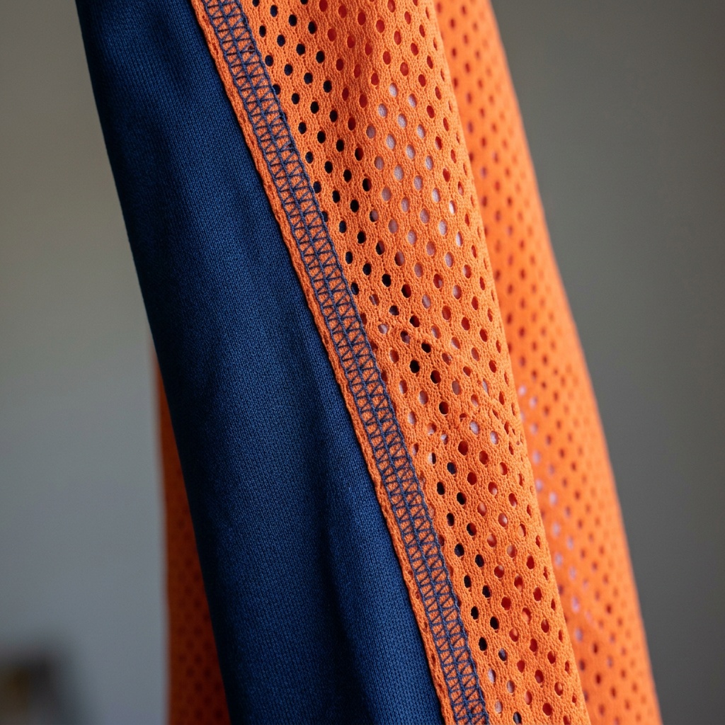 Wide armhole and side panel detail of the Court Vision Basketball Jersey