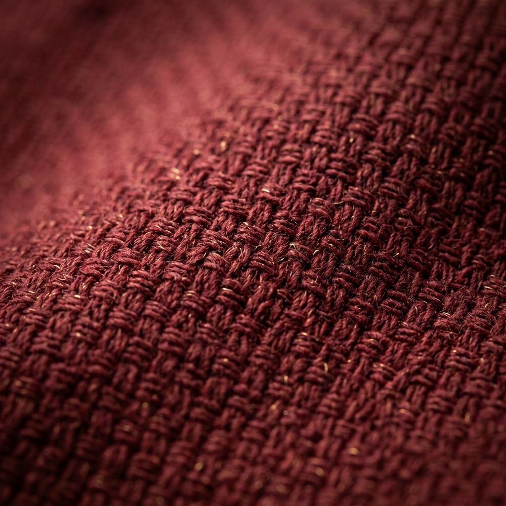 Fabric weave texture of the Heritage Maroon Vintage Kit