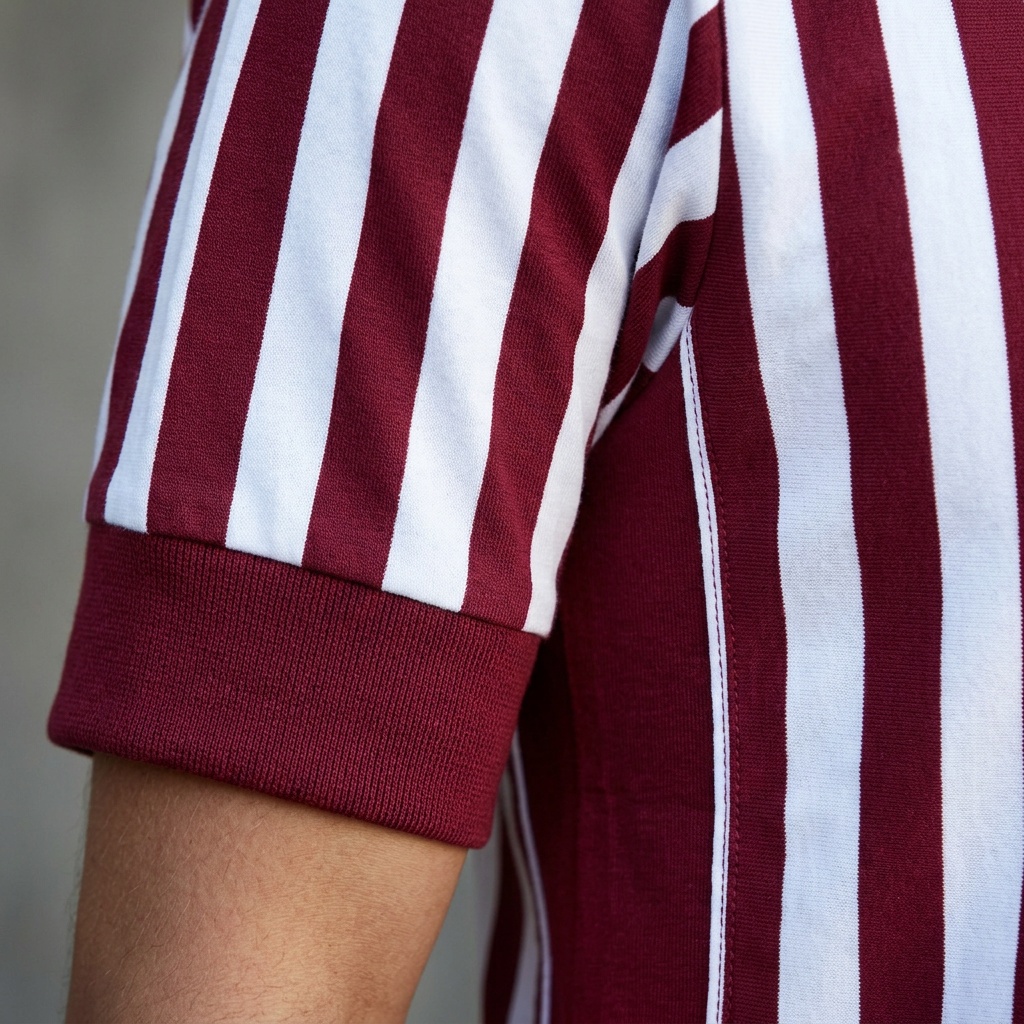 Sleeve cuff and side panel detail of the Retro Stripe Classic Shirt